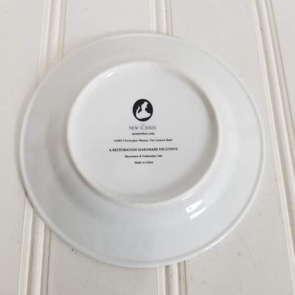 Restoration Hardware Plate New Yorker The Cartoon Bank Christopher Weyant 2003 - Picture 7 of 12